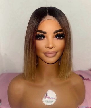 Peluca THALIA Bob Pelo Humano Degradado