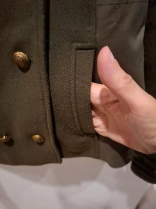 Giacca Zara Militare Doppiopetto Verde M