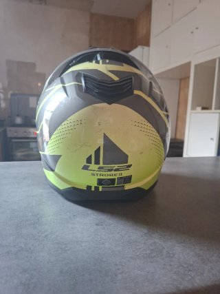 Casco Moto LS2 Gris y Amarillo