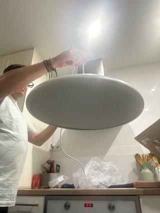 Lámpara colgante metal blanca