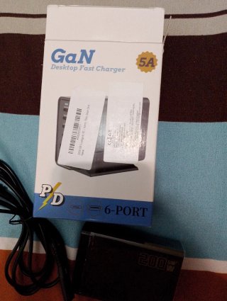 Cargador 200W GaN Negro