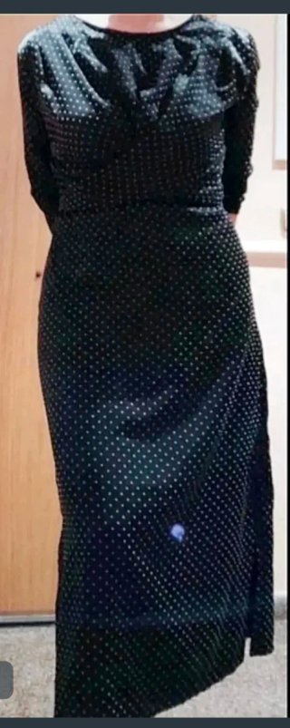 Vestido kimono satén lunares M