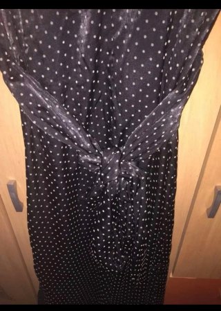 Vestido kimono satén lunares M