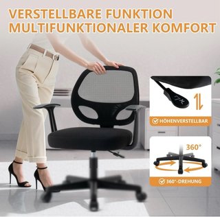 Silla ergonómica de oficina negra