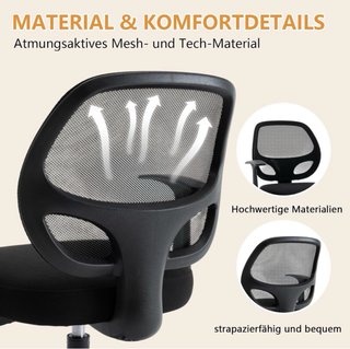 Silla ergonómica de oficina negra