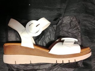 Sandalias Jordana Piel Blancas Talla 39