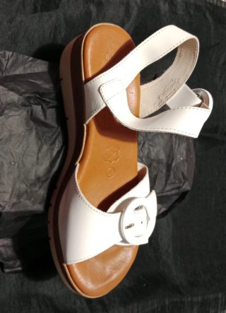 Sandalias Jordana Piel Blancas Talla 39