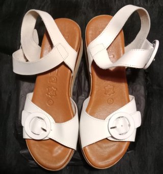 Sandalias Jordana Piel Blancas Talla 39