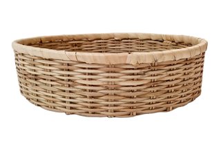 Cesta baja de mimbre