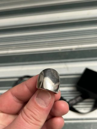 Anillo mujer de banda ancha de plata