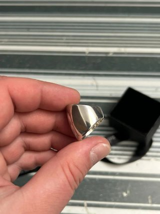Anillo mujer de banda ancha de plata
