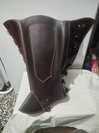 Polaina o protector Hípica Cuero Marrón.