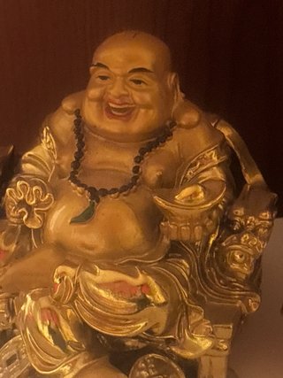 Statua Buddha Dorata Felicità