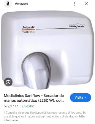 Secador de manos nuevo