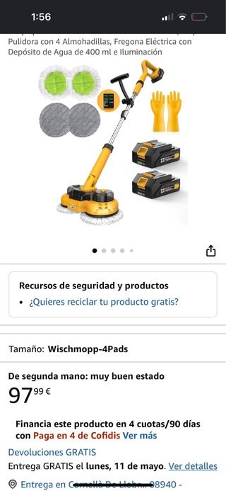 Fregona Eléctrica Inalámbrica