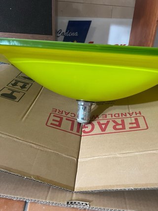 Lavabo de porcelana verde para baño