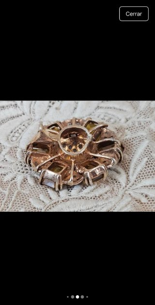 Colgante Plata 9k Citrinos y Diamantes
