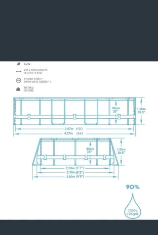 Piscina desmontable con estructura metálica