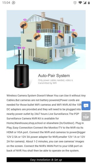 Sistema de Cámaras WiFi A4 Auto-Pair