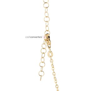 collar oro 18k con piedra con circonita 40cm