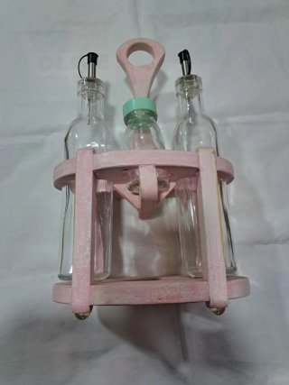 Set dispensadores aceite y vinagre hecho a mano