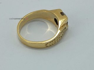 anillo oro 18k con piedra con circonita