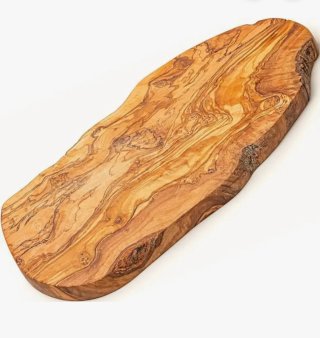 Tabla de madera de olivo artesanal para embutidos