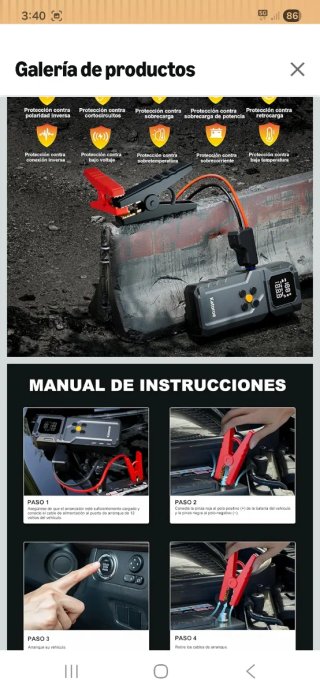 Arrancador y Compresor de Baterías Katoroe nuevo p