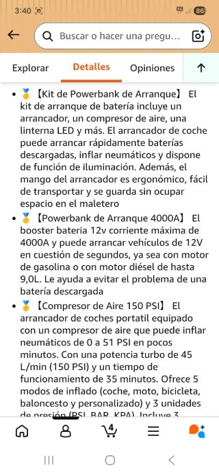 Arrancador y Compresor de Baterías Katoroe nuevo p