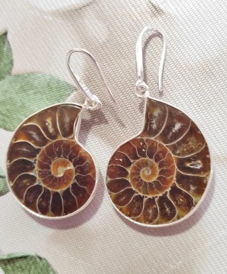 Pendientes Amonita Plata 925