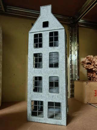 Set 3 Casitas Portavelas Decorativas Metal