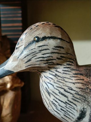 Set de 2 pájaros tallados en madera