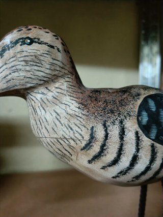 Set de 2 pájaros tallados en madera