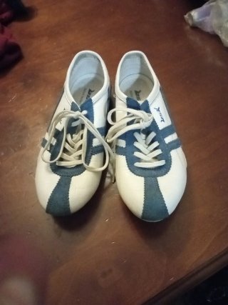 Zapatillas deportivas blancas y azules T37