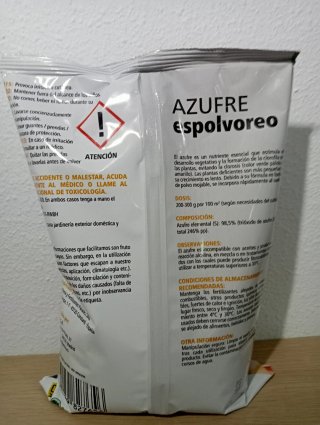 Azufre espolvoreo Fertiberia Jardín