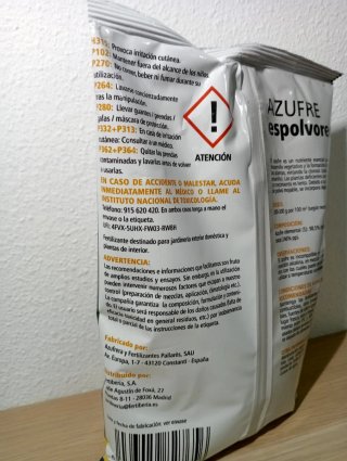 Azufre espolvoreo Fertiberia Jardín