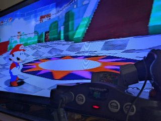 Nintendo 64 (N64) + Super Mario 64 + Mando + Rumbl