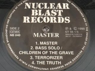 MASTER - Master (1990) 1st Press Nuclear Blast