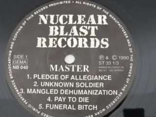 MASTER - Master (1990) 1st Press Nuclear Blast