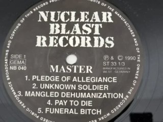MASTER - Master (1990) 1st Press Nuclear Blast