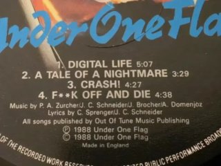 Apocalypse LP Original 1988 Under One Flag