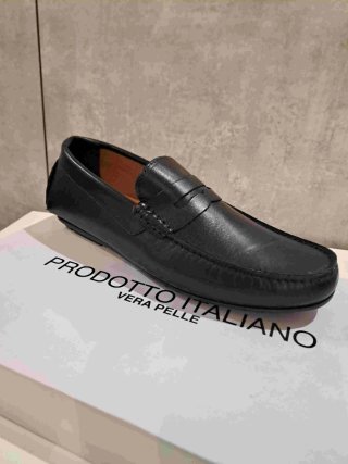 Mocassini uomo in pelle nera 40 a  44 italiani