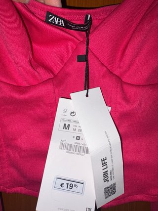 Blusa Zara Manga Larga Volante Talla M
