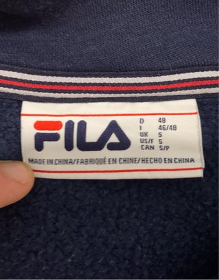 Sudadera Fila media cremallera azul y roja