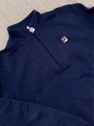 Sudadera Fila media cremallera azul y roja