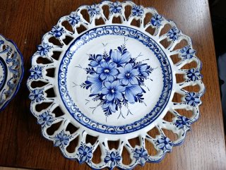 Piatti decorativi in porcellana portoghese