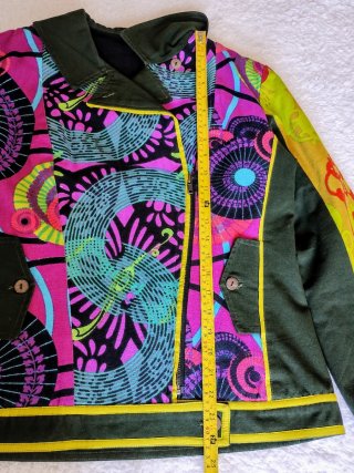 Chaqueta Bomber Étnica Psicodélica Multicolor