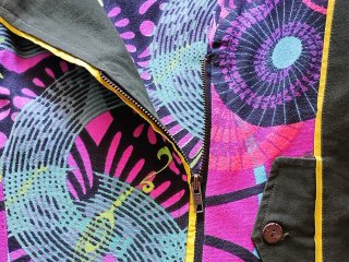 Chaqueta Bomber Étnica Psicodélica Multicolor