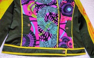 Chaqueta Bomber Étnica Psicodélica Multicolor