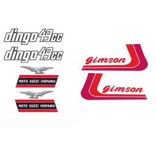 Kit pegatinas GIMSON y GUZZI DINGO 49cc